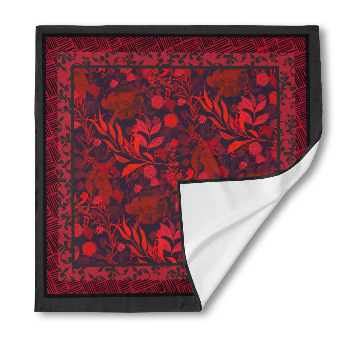 Red Silk Bandana. Cover up. Pareo. Caracas Collection