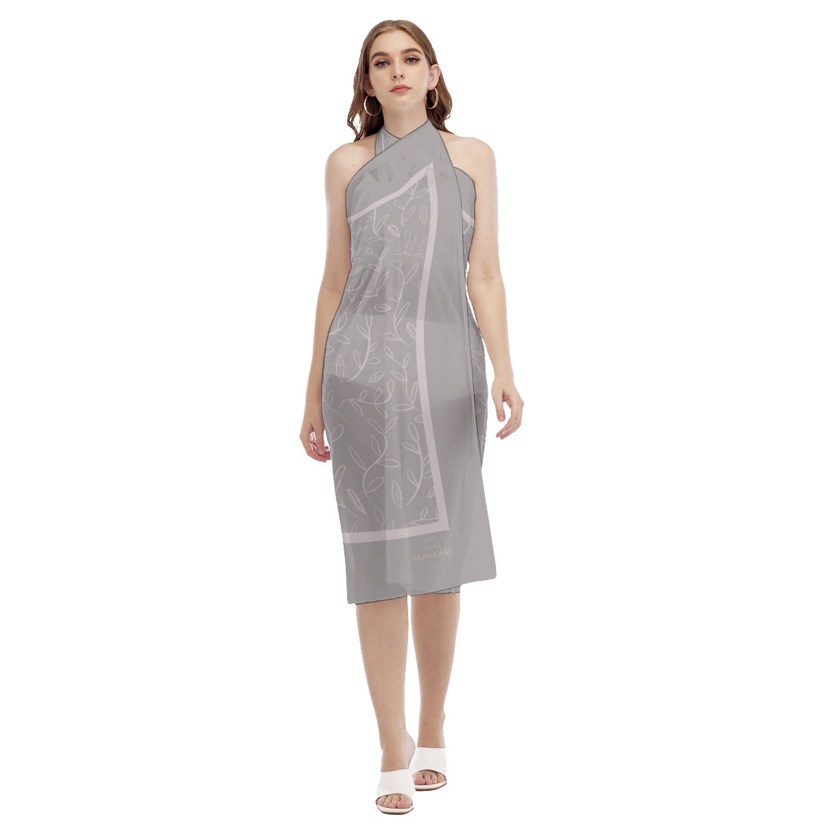 Super Bloom Collection Women's Beach Dress. Design hand-painted by the Designer Maria Alejandra Echenique