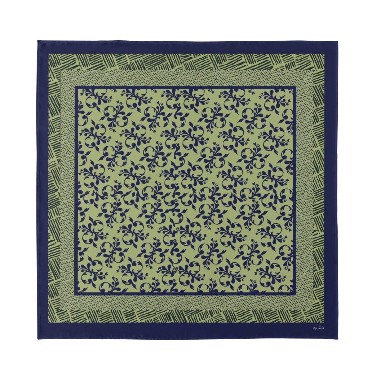 Green & Blue Silk Bandana. Cover Up. Pareo. Caracas Collection