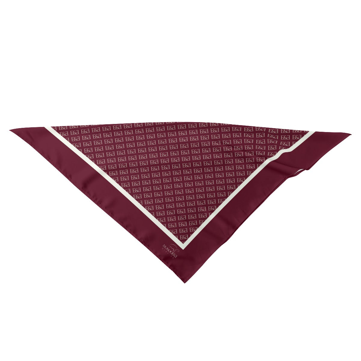E&E Signature Red-Wine Silk Scarf.