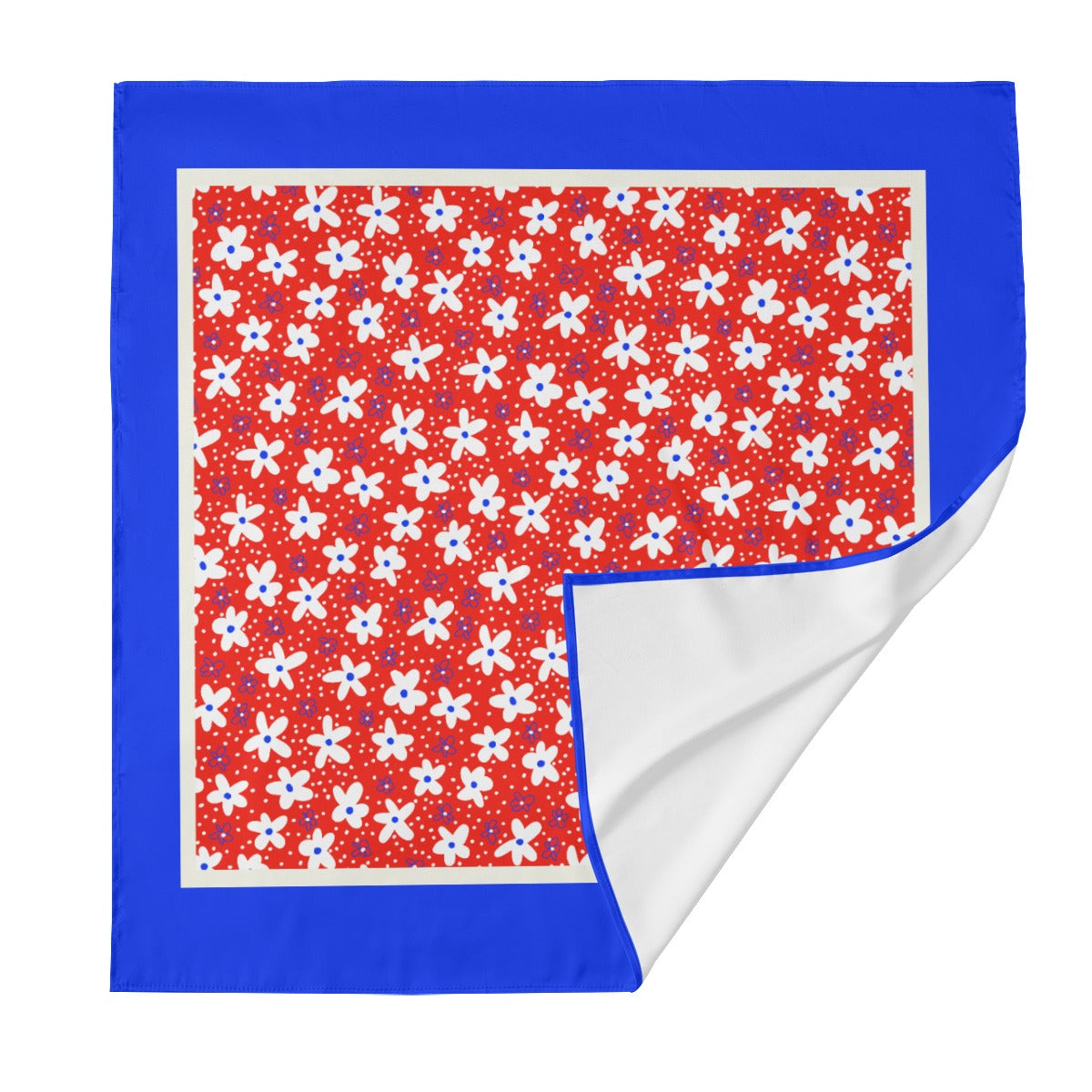 American inspired Silk Scarf. Design hand-painted by the Designer Maria Alejandra Echenique