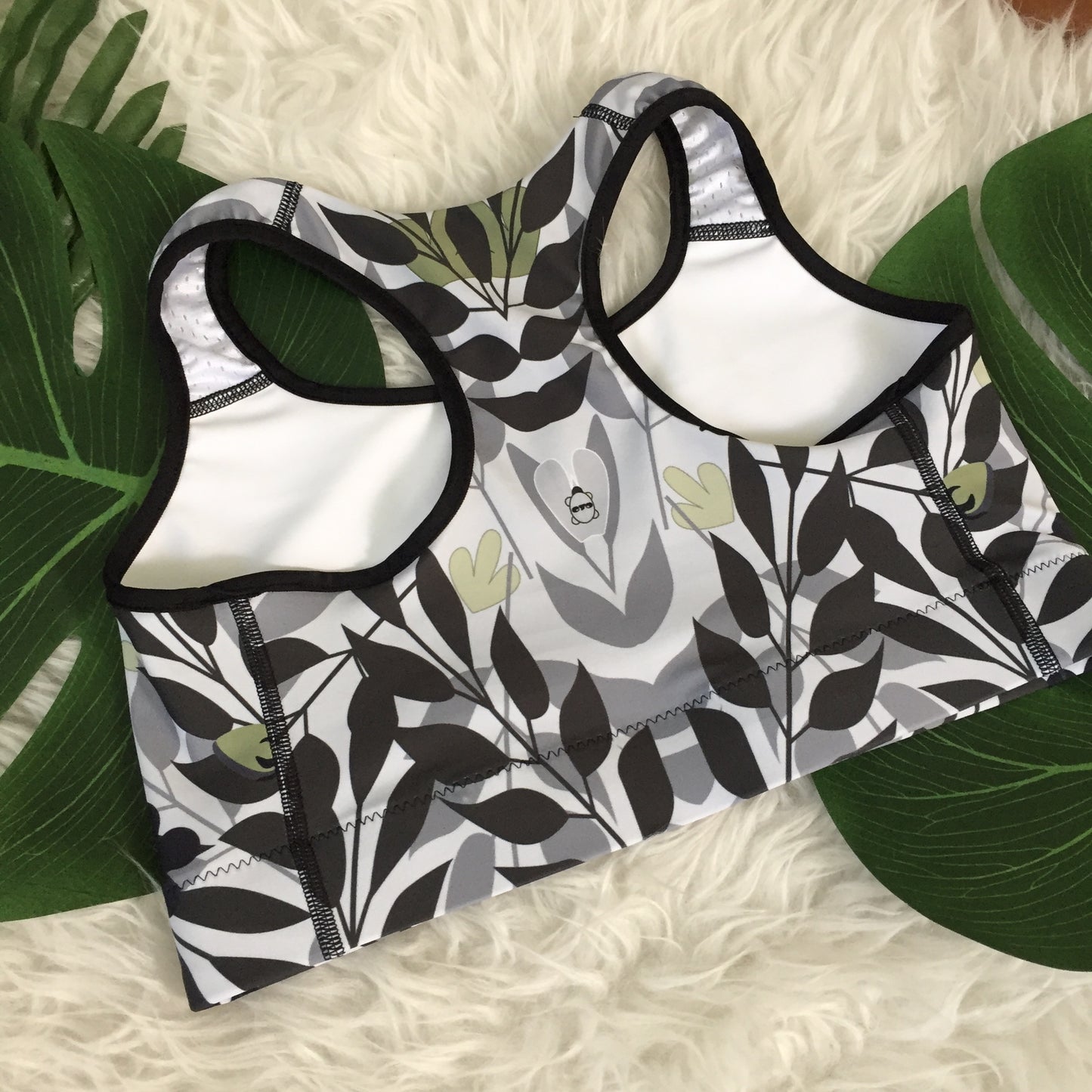 Gray Flowers Sports bra - 1977 Collection