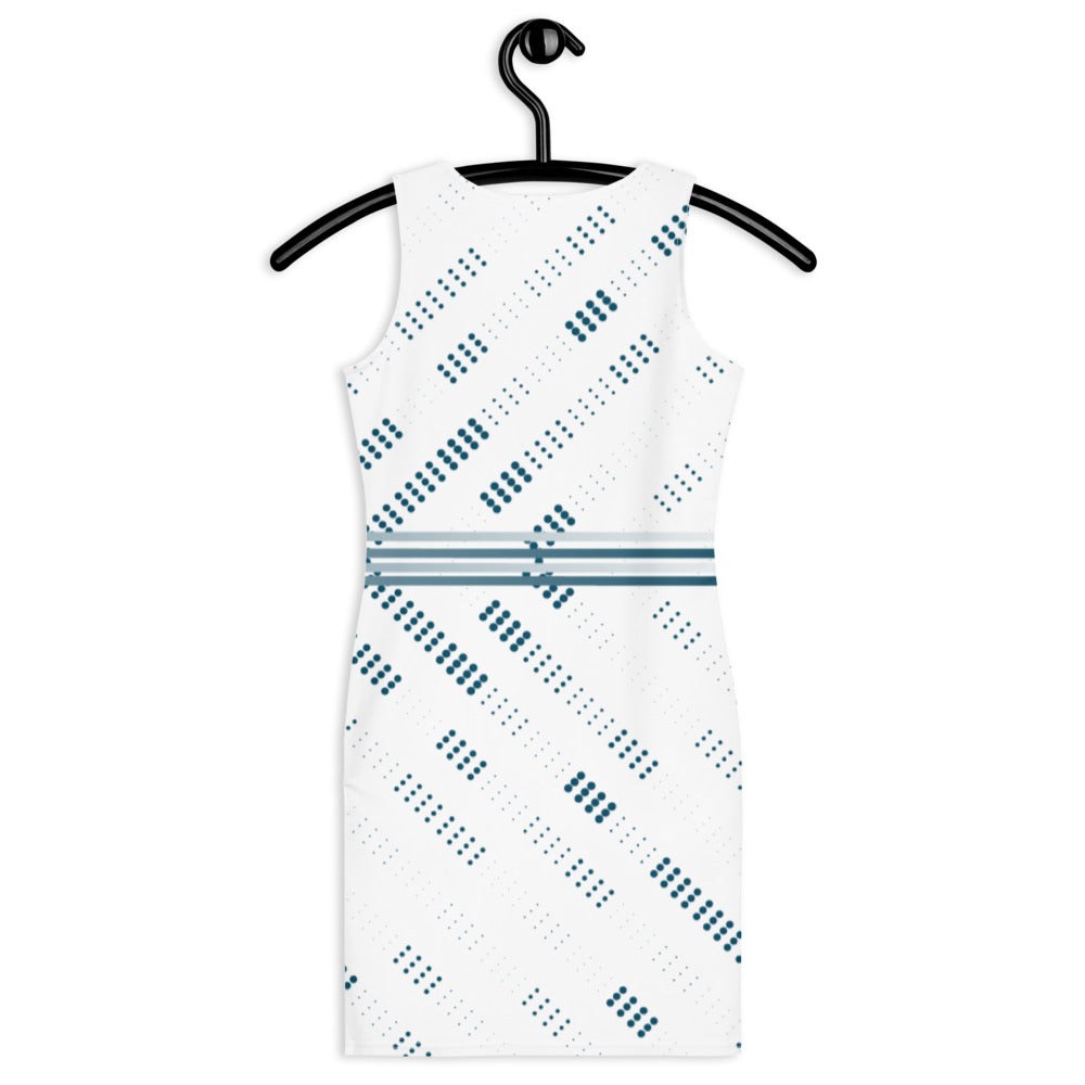 Electric White & Blue Dress