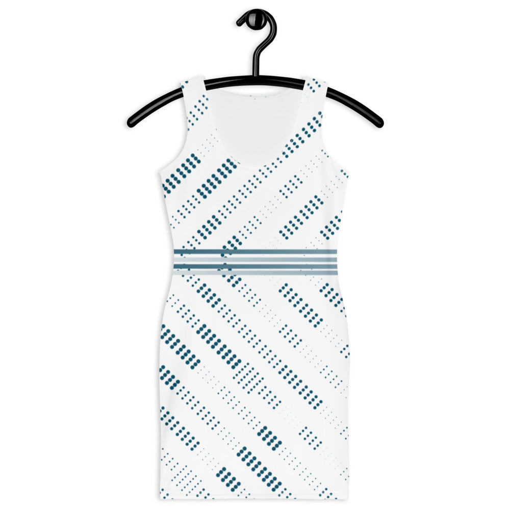 Electric White & Blue Dress