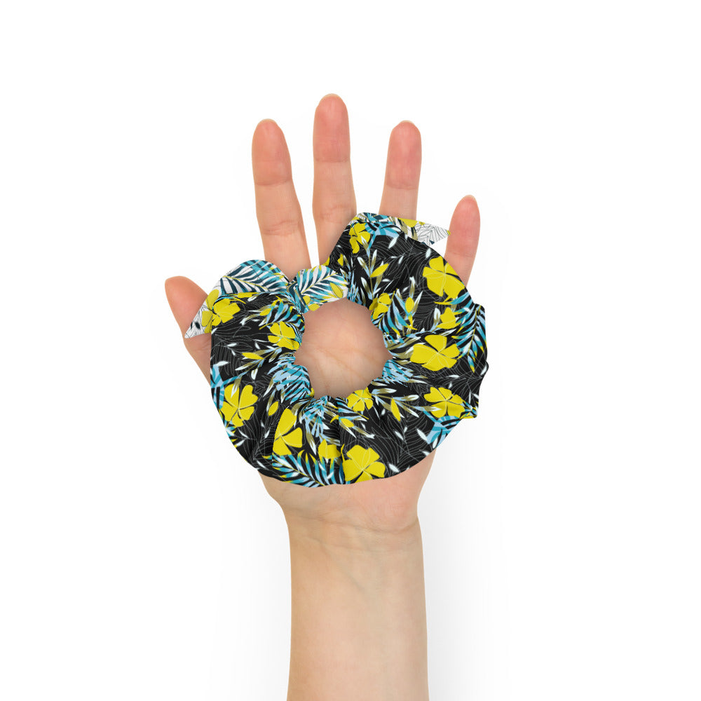 Yellow Flowers Scrunchie
