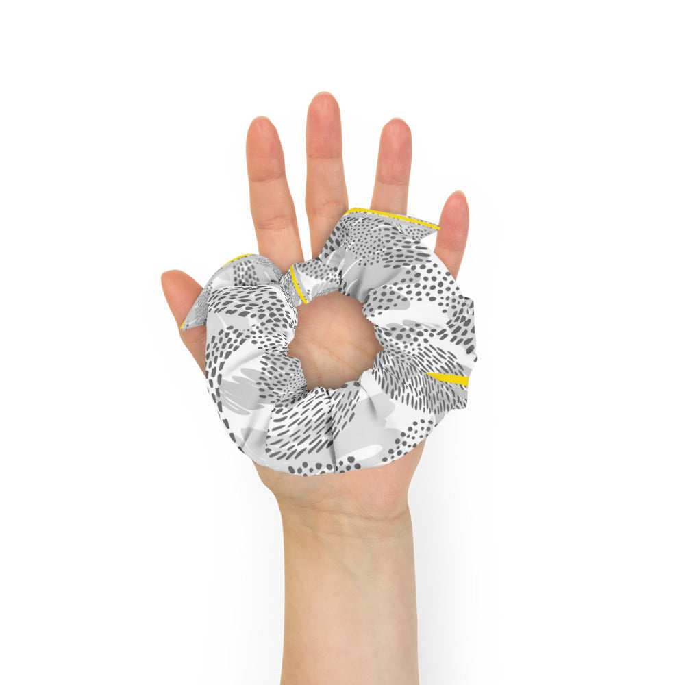 Grey & Yellow Paisley Scrunchie