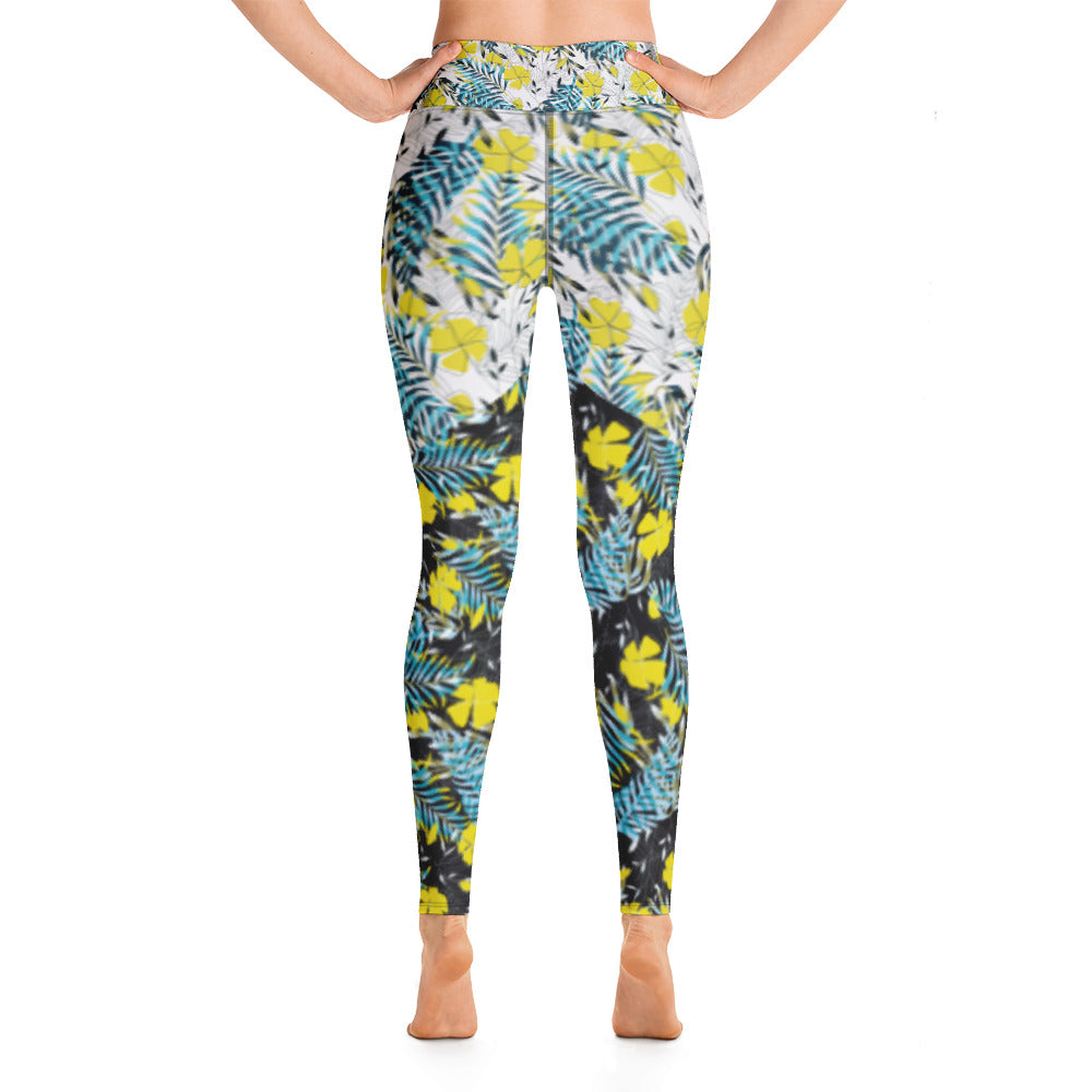 Yellow flowers Yoga Leggings