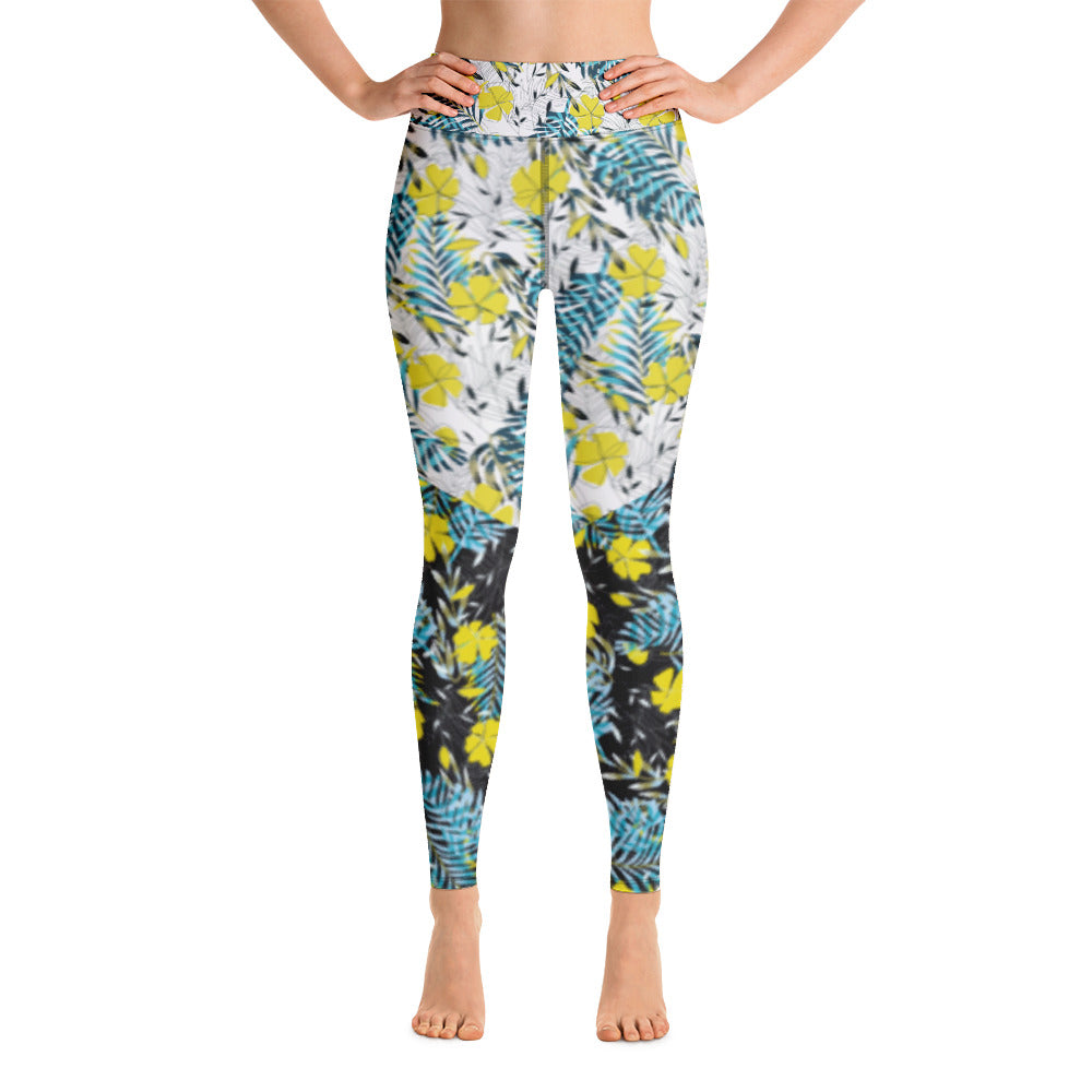 Yellow flowers Yoga Leggings