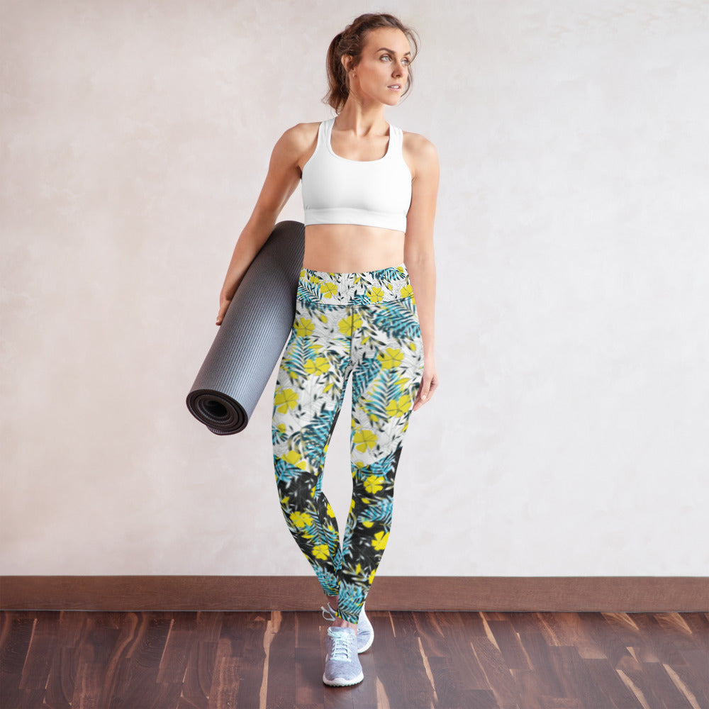 Yellow flowers Yoga Leggings