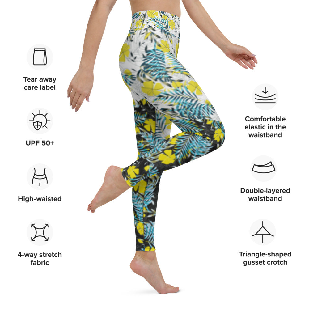Yellow flowers Yoga Leggings