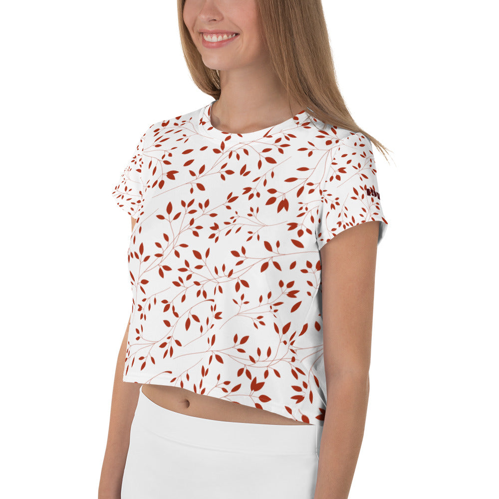 Red flowers Crop Tee - 1977 Collection