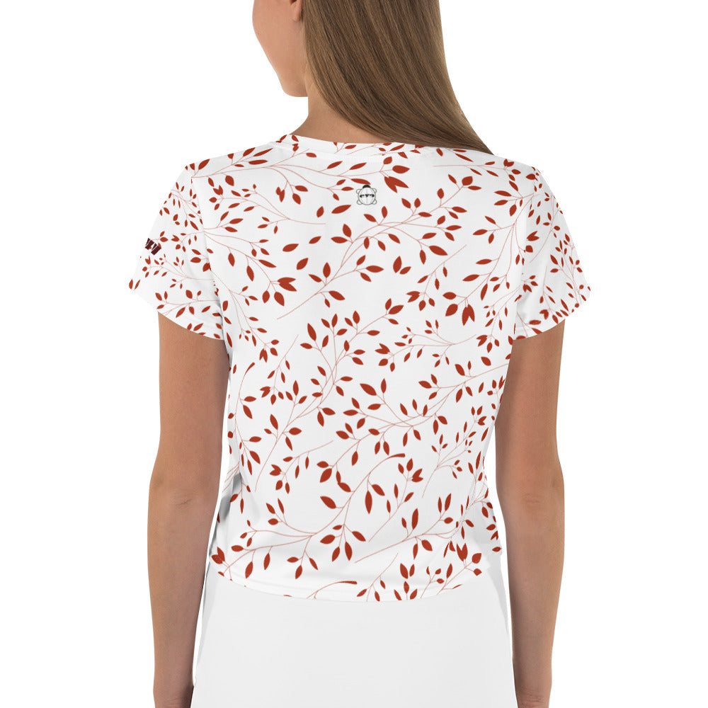 Red flowers Crop Tee - 1977 Collection