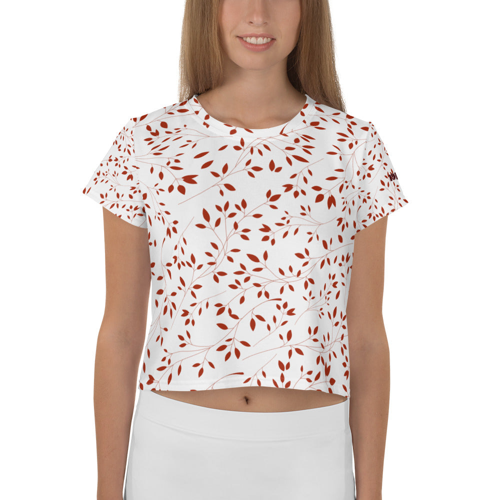 Red flowers Crop Tee - 1977 Collection