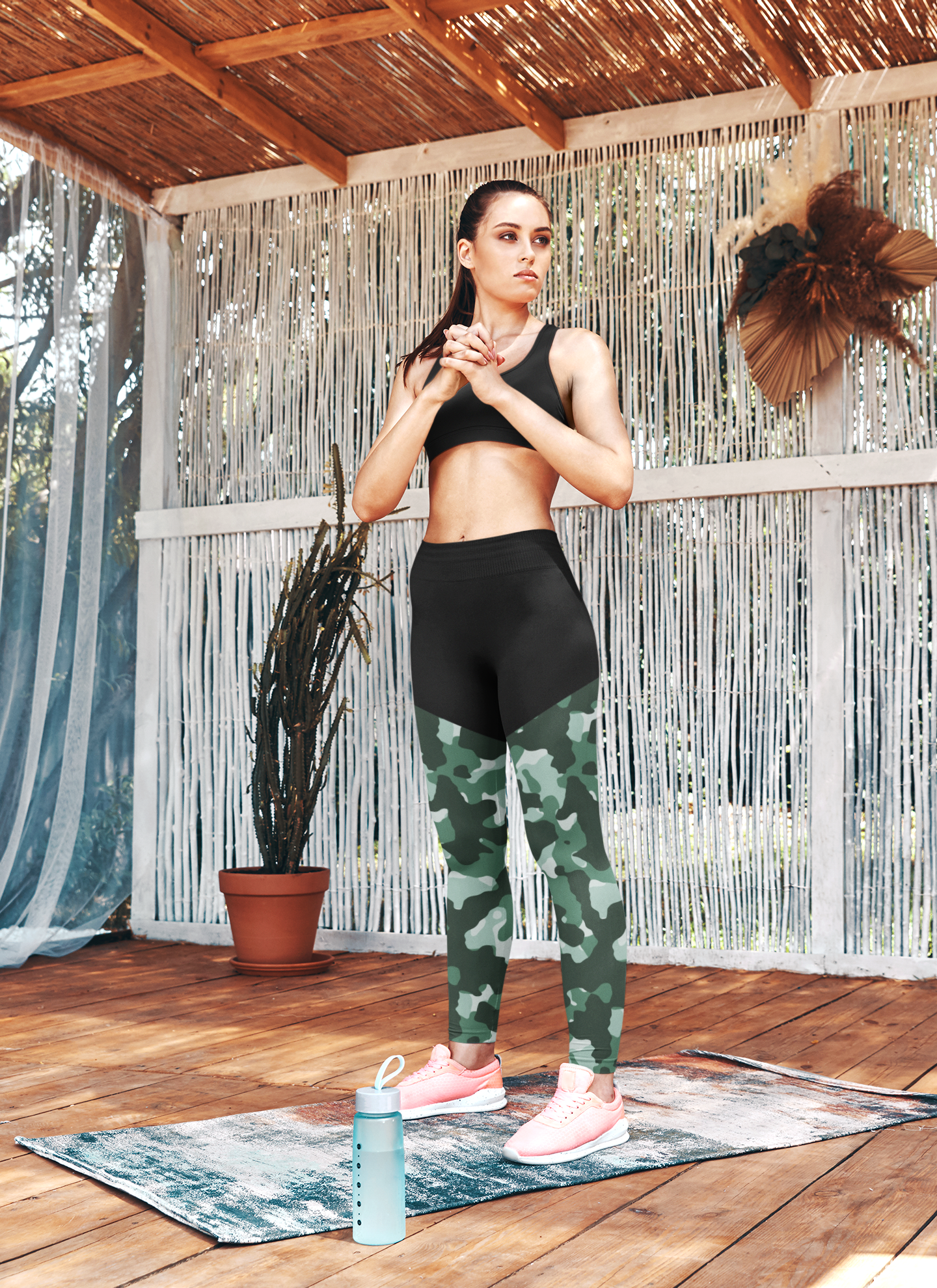 Green Camo Sports Leggings - Yoga Pants – MundoE&E.Shop