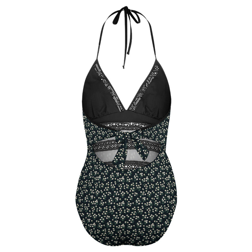 Super Bloom Collection Little Margaritas Bikini Swimwear. One-piece Swimsuit. Design hand-painted by the Designer Maria Alejandra Echenique