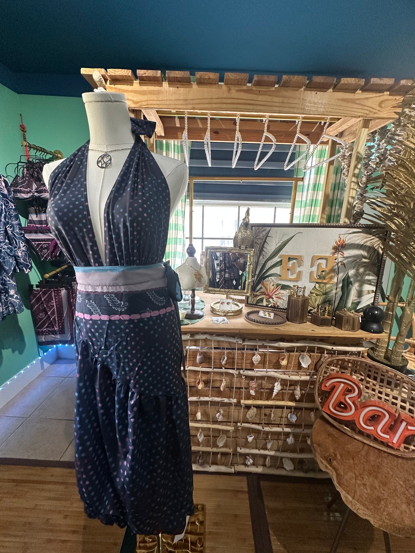 Blue and Colors Wrap Skirt Luminance