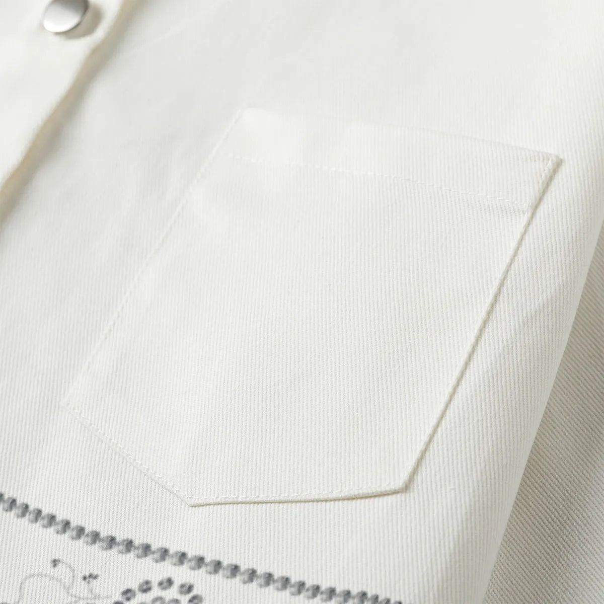 White Luminance Cropped 100% Cotton Jacket