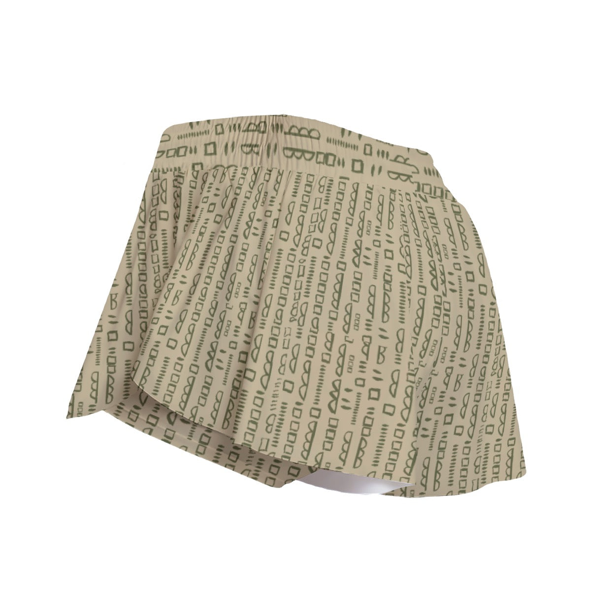 Beige & Green Sport Skorts With Pocket. Miami Collection