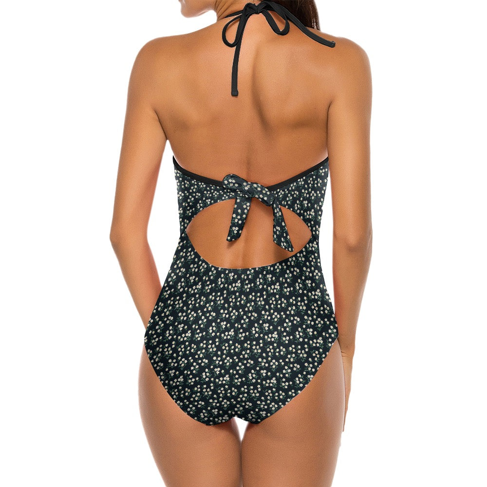 Super Bloom Collection Little Margaritas Bikini Swimwear. One-piece Swimsuit. Design hand-painted by the Designer Maria Alejandra Echenique