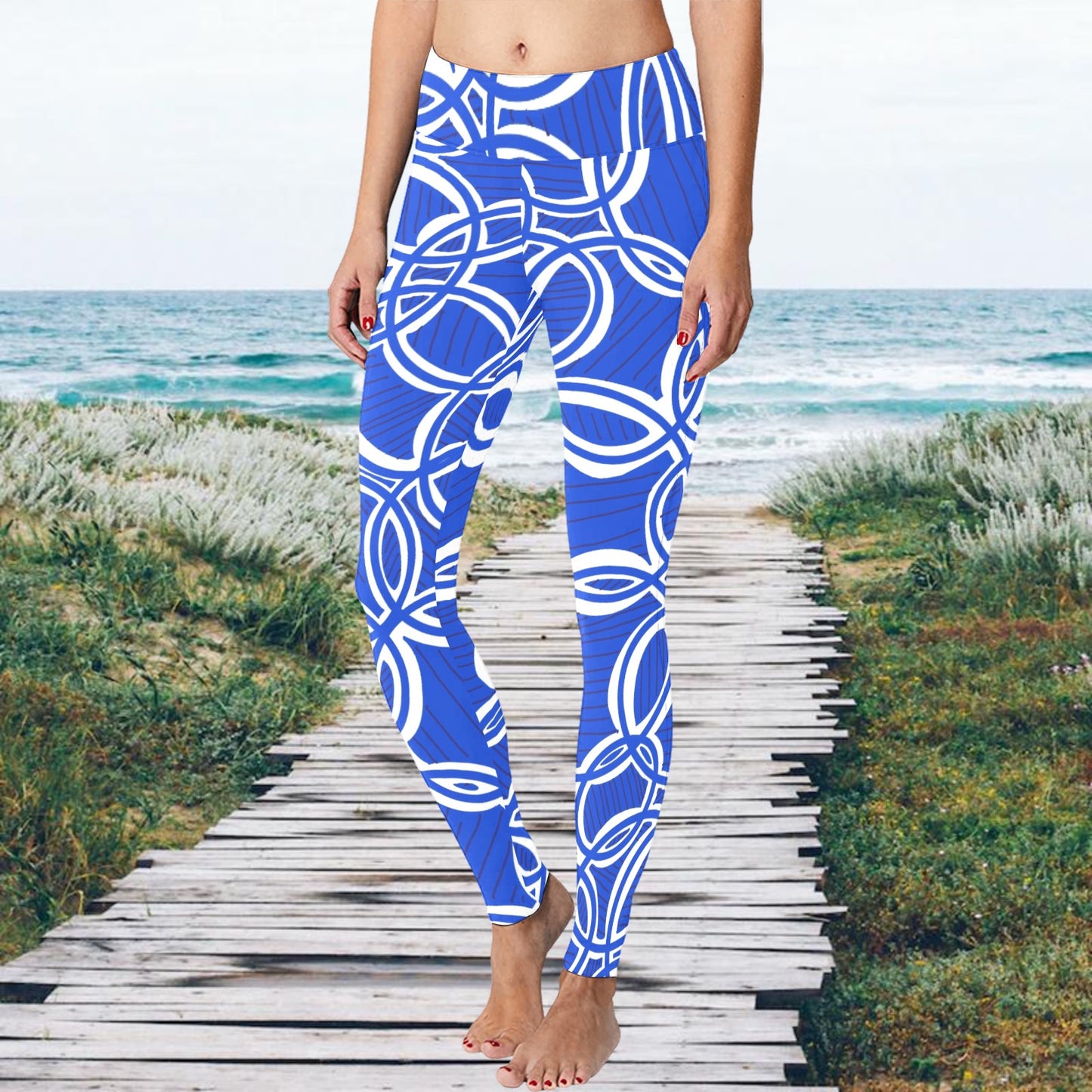 Watercolor Workout Leggings. Houston Collection. Design hand-painted by the Designer Maria Alejandra Echenique