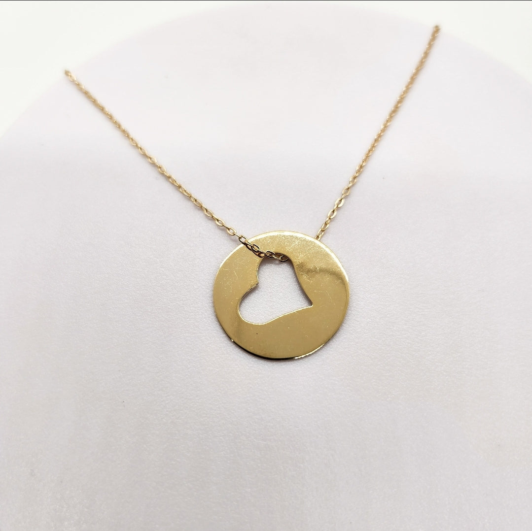 Necklace Amore mio. Handmade Jewelry. Heart Necklace. Gold Plated. Mom’s Gift. Gift for her