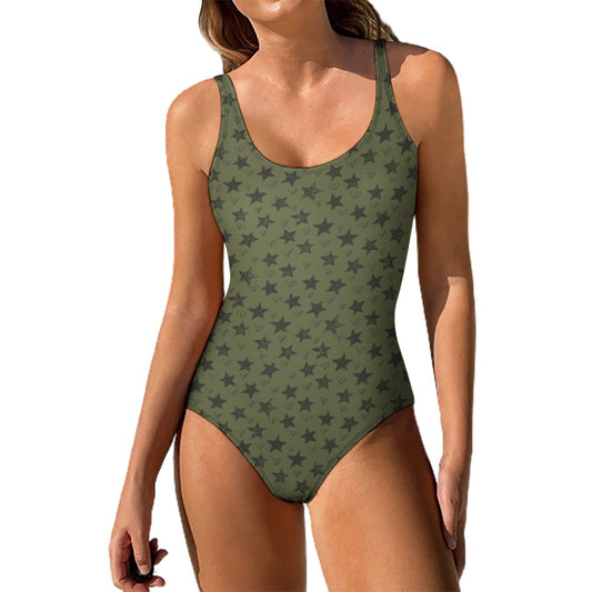 Green with Stars Harmony One Piece Swimsuit. Miami Collection