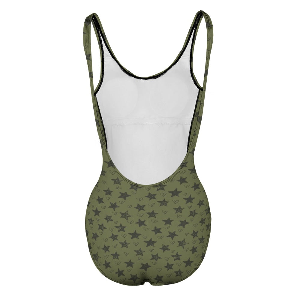 Green with Stars Harmony One Piece Swimsuit. Miami Collection