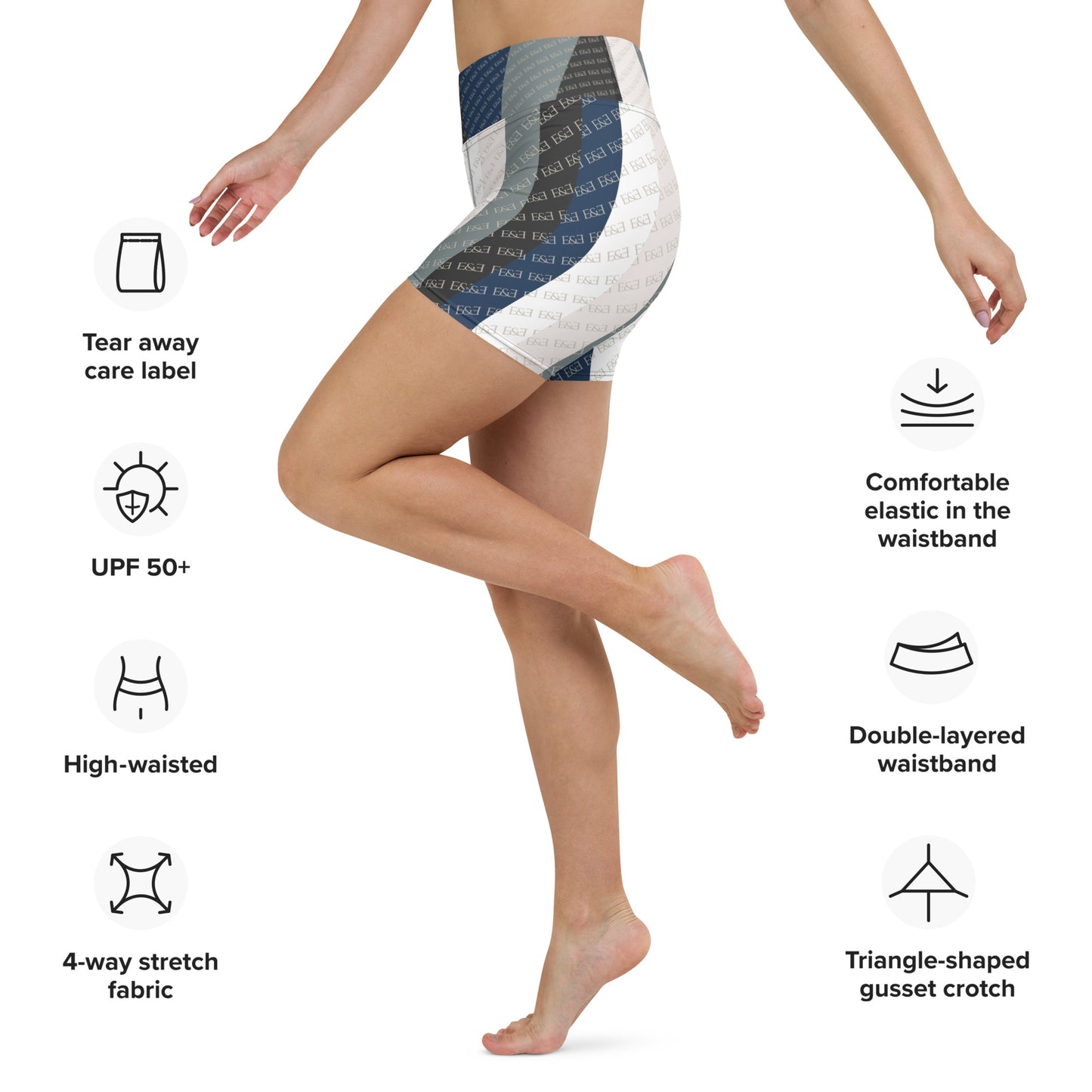 E&E Signature Collage Yoga Shorts